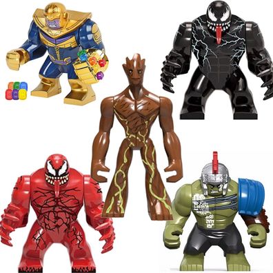 Superhelden Marvel Big Groß Thanos Infinity Groot Iron Bausteine 100% LxxO kompatibel