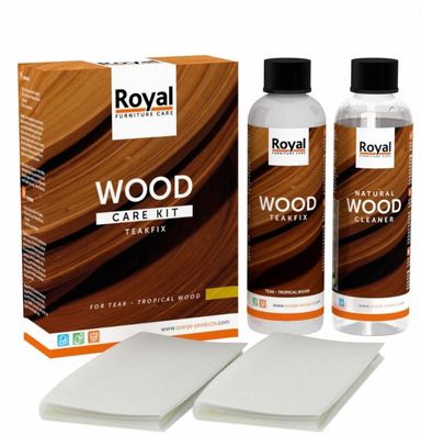 Oranje Royal Teakfix Wood Care Kit Cleaner 2 x 250 ml Holz Pflege Schutzmittel