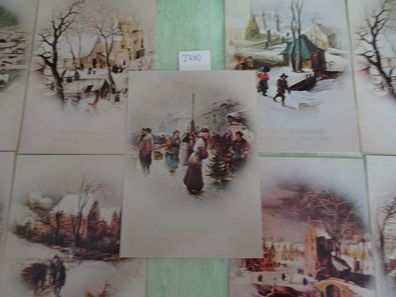 alte Postkarten AK Horn Weihnachten Vintage Jan Brueghel Barbarini de Momper SETs