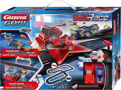 Carrera GO!!! Build 'n Race Rennstrecken Set für Kinder ab 6 Jahren & Erwachsene ...