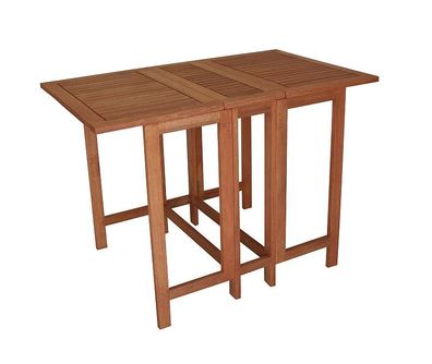 Doppel-Klapptisch Holztisch 107x65x75cm aus Eukalyptusholz