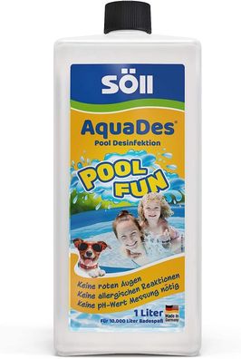 Söll 31430 AquaDes Pool Desinfektion Poolreinigung Wasserpflege Flüssig 1 Liter