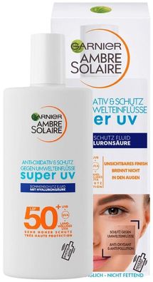 Garnier Antioxidatives Super UV Sonnenschutz Fluid Sonnencreme LSF 50+ 40 ml