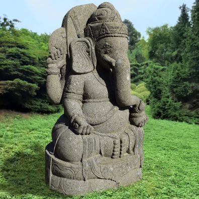 Naturstein Skulptur Hindugott Ganesha Sikar - Höhe x Tiefe x Breite: ...