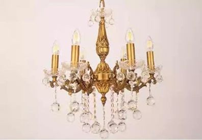 KronleuchterDeckenleuchter Luxus Gold Deckenlampe Lüster Kristall Art