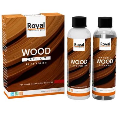 Oranje Royal Elite Polish Wood Care Kit & Cleaner 2x250ml Holzpflege Reiniger