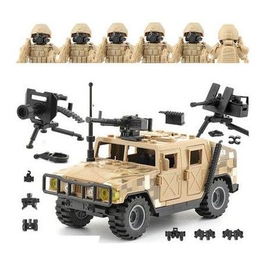 Armee Soldaten Humvee Hummer SWAT Bausteine US-Army Militär WaffeCada LEGO kompatibel