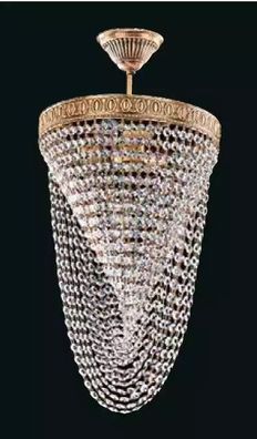 Lüster Kronleuchter Deckenleuchter Luxus Gold Deckenlampe Kristall Art