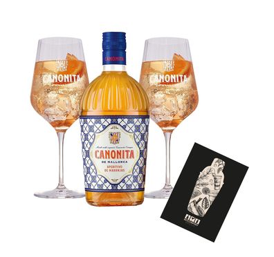 Canonita Set - Aperitif de Mallorca 0,75L (18% Vol) + 2x Canonita Glas / Aperiti