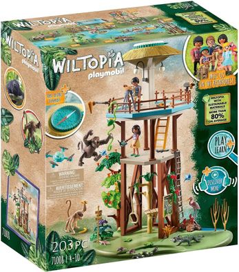 Playmobil Wiltopia 71008 Forschungsturm mit Kompass und Spielzeugtieren, Nachhalti...