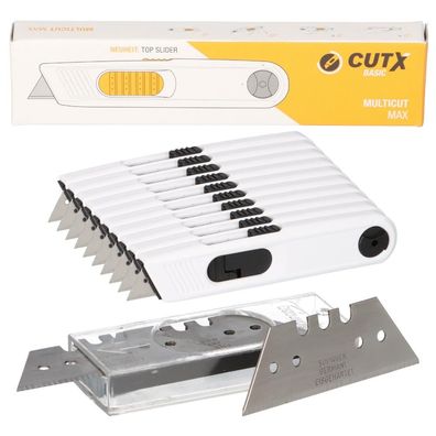 CutX Set 10x Cuttermesser Multicut X6060 + 10x Ersatzklingen