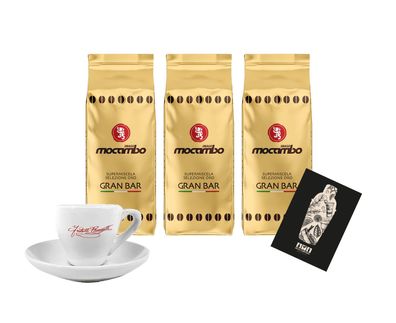 Drago Mocambo Gran Bar 3x 1Kg Kaffee Caffé Bohne Light Roast + 1x Ramazzotti Es