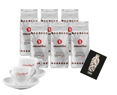 Drago Mocambo Brasilia 6x 1Kg Kaffee Caffé Bohne Dark Roast + 2x Ramazzotti Esp