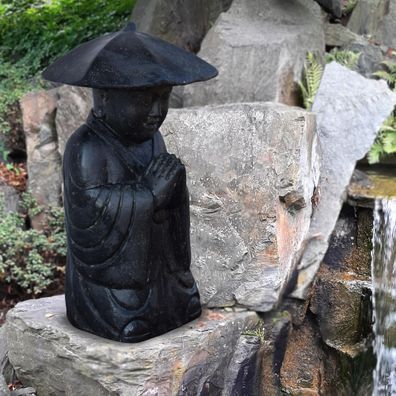 Stein Skulptur Shaolin Mönch Kurnool mit Kopfbedeckung - Breite x Tiefe ...