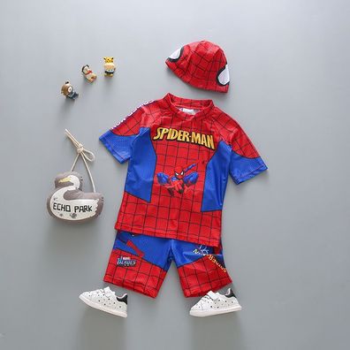 3er set Kinder Superheld Spider-Man Badeanzug Junge Bathing Suit UV-Schutz Bademode