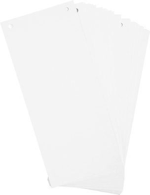 Exacompta 100er Pack Trennstreifen Karton 10,5 x 24 cm Weiß für eine übersichtlich...