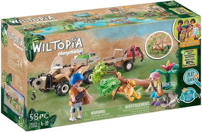 Playmobil Wiltopia 71011 Tierrettungs-Quad mit Spielzeugtier, Nachhaltiges Spielze...