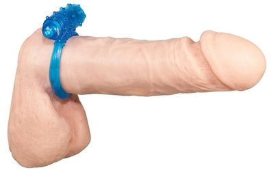 Vibro Penisring Blau mit Mini-Vibrator - Potenzhilfe