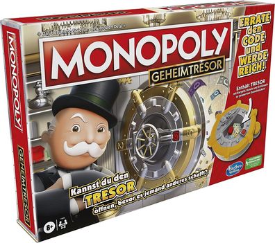 Hasbro F5023100 - Monopoly Geheimtresor, Brettspiel Monopoly
