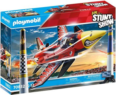 Playmobil Air Stuntshow 70832 Düsenjet Eagle, Spielzeug-Flugzeugmit drehbarer ...