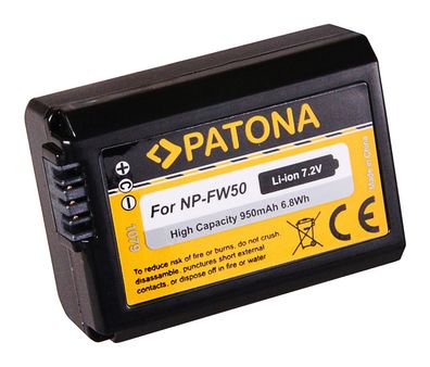 Ersatzakku - Sony NP-FW50 / NEX.3 / A33 - 7,2 Volt 950mAh Li-Ion