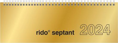 rido idé Tischkalender "septant" 2024 Glanzkarton gold
