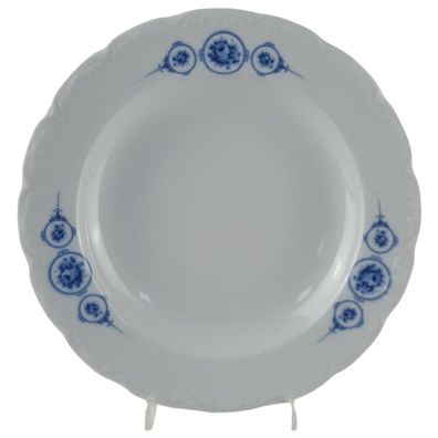 6er Set Mitterteich Porzellan Blau Rosen Suppenteller D 22,7 cm