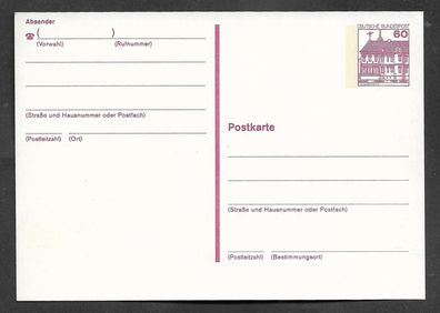Ganzsache BRD Postkarte Wertstempel Schloß Rheydt P 135 postfrisch 5er Paket