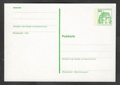 Ganzsache BRD Postkarte Wertstempel Burgen und Schlösser P 131 postfrisch