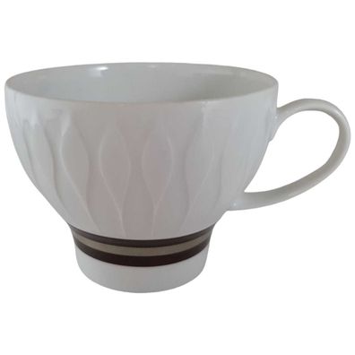 Kaffeetasse 6,3 cm Thomas-Porzellan Lanzette Platin / Braun