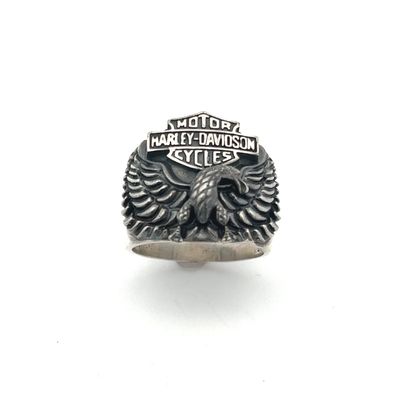 Harley Davidson Ring Biker Ring, Motorrad Ring 925 Silber