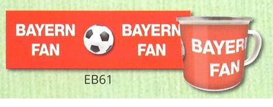 Kult Emaille Becher 0,5 L - Bayern Fan, EB 61