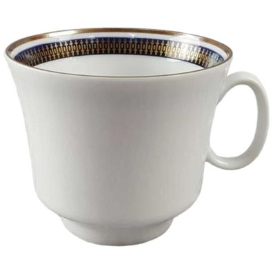 Kaffeetasse Seltmann Vohenstrauß Kobalt Golddekor H 6,9 cm D 7,9