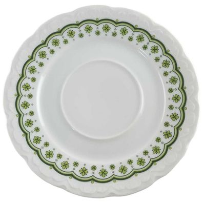 Untertasse für Suppe 6er Set Mitterteich Form 110 Streublume grün D 17,2 cm