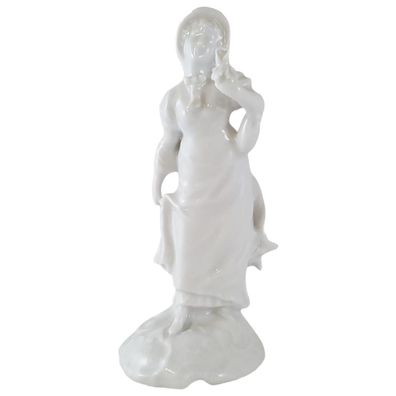 Lindner Porzellan Figur Rosalinde weiß H 13,6 cm