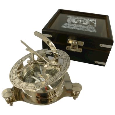 vianmo Kompass Vernickelt Box Glasscheibe 5x15x15cm