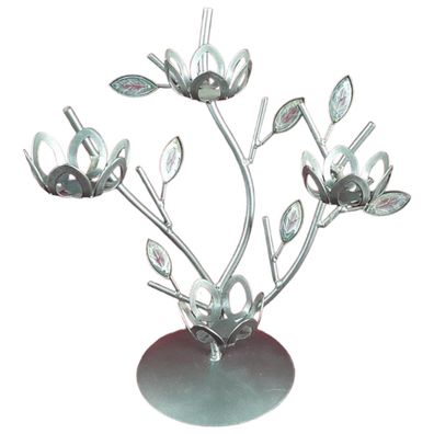 Kerzenhalter aus Metall ohne Glaseinsatz H 25,5 cm