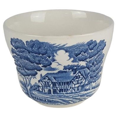 Englische Keramik Zuckerschale blau H 6,5 cm