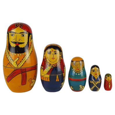 Russische Matroschka Holzpuppe 5 Puppen Geschenk Souvenir H 13,5 cm