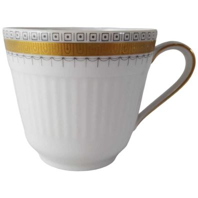 Kaffeetasse 6er Set Seltmann Vohenstrauß Grau-Gold-Dekor D 7,6 H 7 cm gebraucht - ...