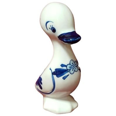 Delfts Blauw Keramik Figur Ente H 15,3 cm Modell 2