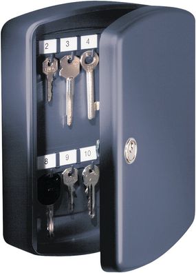 Schlüsselbox Key Box H202xB157xT75mm schwarz Stahlbl. Anz. Hak.15 BURG-WÄCHTER