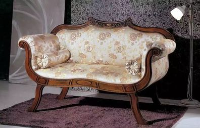 Klassischer Zweisitzer Textil Wohnzimmer möbel Luxus Sitzer Barock Stil