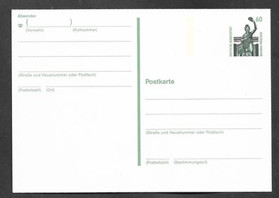 Ganzsache BRD Postkarte Sehenswürdigkeiten 60 Pfennig P 144 postfrisch