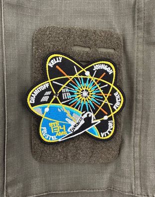 Patch "STS-134" m. Klett Weltraum USA NASA Shuttle Abzeichen Aufnäher Space