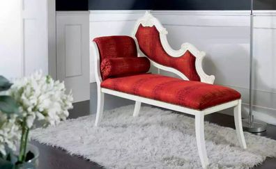 Roter Chaiselongue Klassische Möbel Wohnzimmermöbel Designer Liege