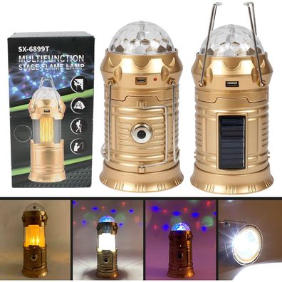 LED Lampe Taschenlampe Powerbank Campinglampe Farbe gold