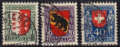 Schweiz Switzerland [1921] MiNr 0172-74 ( O/ used ) [02] Pro Juventute