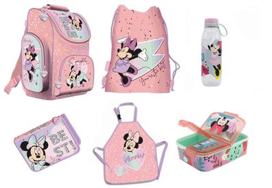 Disney Minnie Mouse Maus Schulranzen Set Mäppchen Lunchbox Trinkflasche u.v.m.