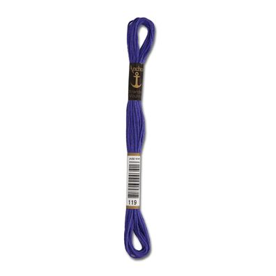 8m Anchor Stickgarn - Farbe 119 - pflaumenblau dunkel
